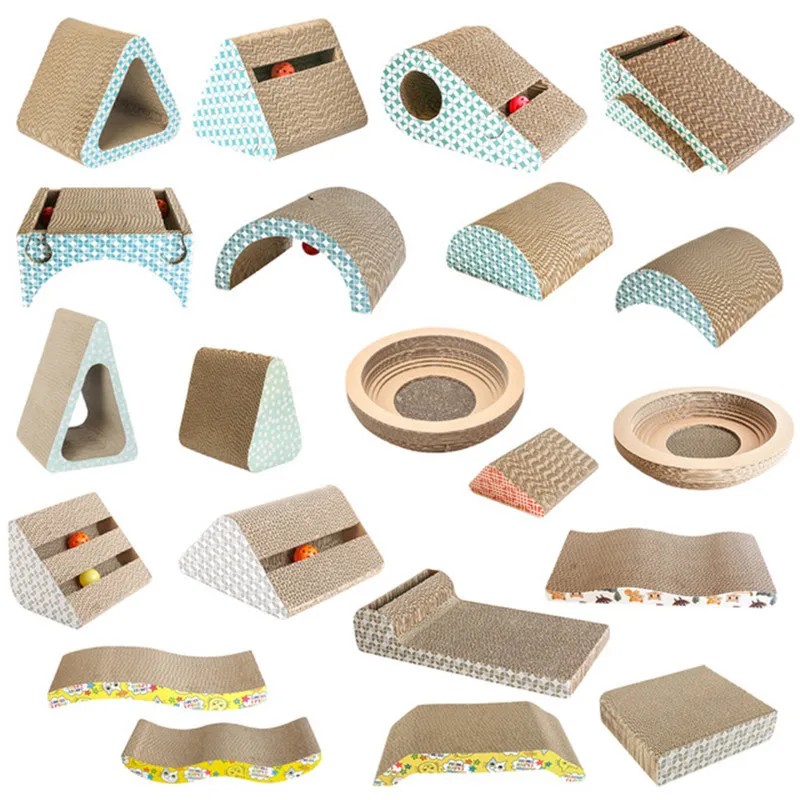 

Pet Cat Scratching Corrugated Board Grinding Claw Plate+Catnip Paper Pad Climbing Frame Scraper Mat Cat Scratcher Toy Cardboard