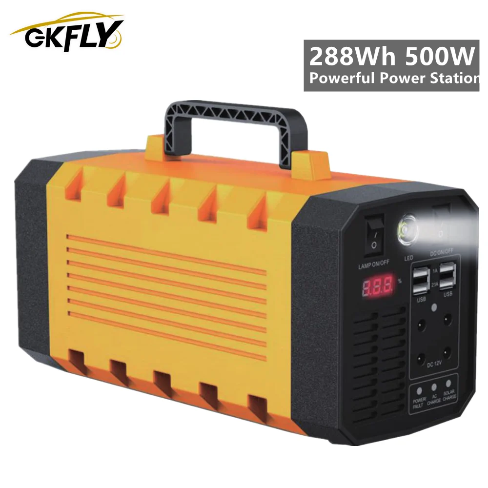 

GKFLY 220V 500W Портативное зарядное устройство для генератора 75000mAh Солнечная Электростанция Внешний источник энергии банк питания все мощности ...