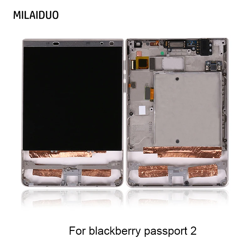 Для BlackBerry Passport 2 Silver Edition ЖК дисплей с сенсорным дигитайзером в сборе рамкой