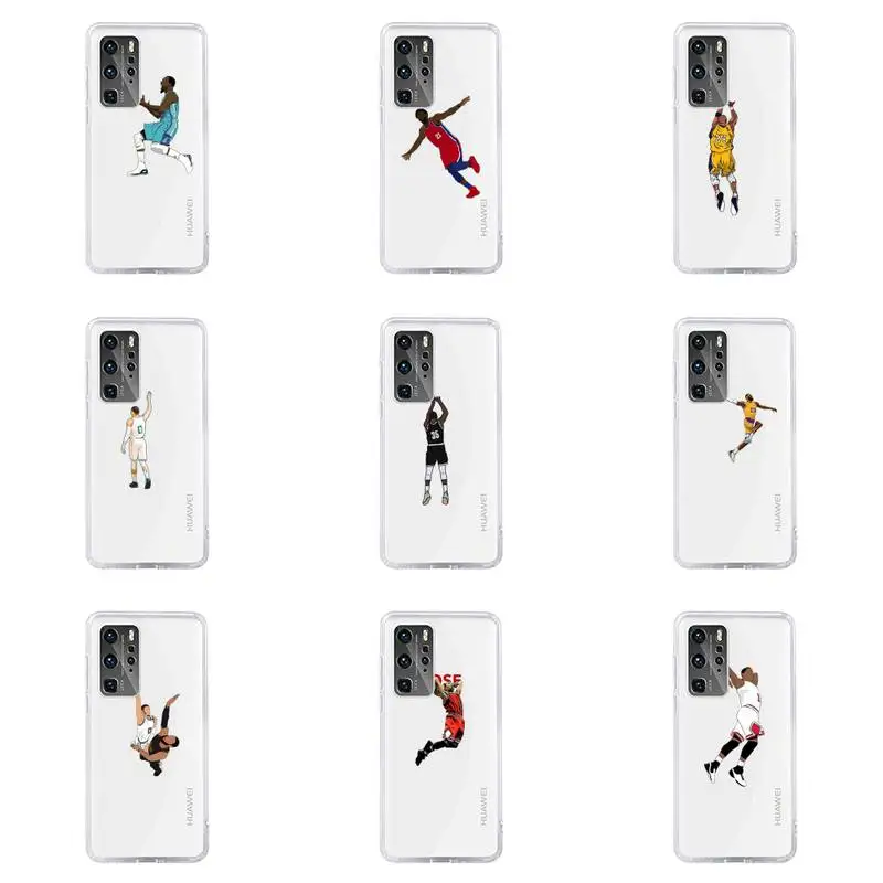 

Aertemisi Stephen Curry Derrick Rose Phone Case For Huawei P40 P30 P20 Mate Honor 10i 30 20 i 10 40 8x 9x Pro Lite Transparent