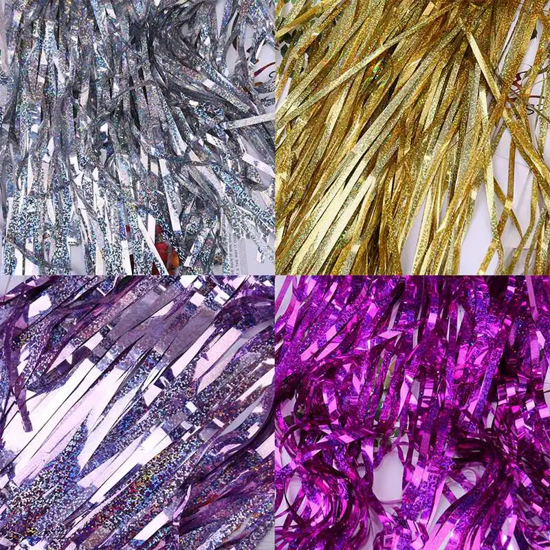 1*3 м лазерный дождь шелковая кисточка украшение для свадебной вечеринки дня