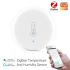 Смарт-датчик температуры и влажности Tuya ZigBee, работает со шлюзом Zigbee через приложение Alexa Google Home SmartLifeTuya