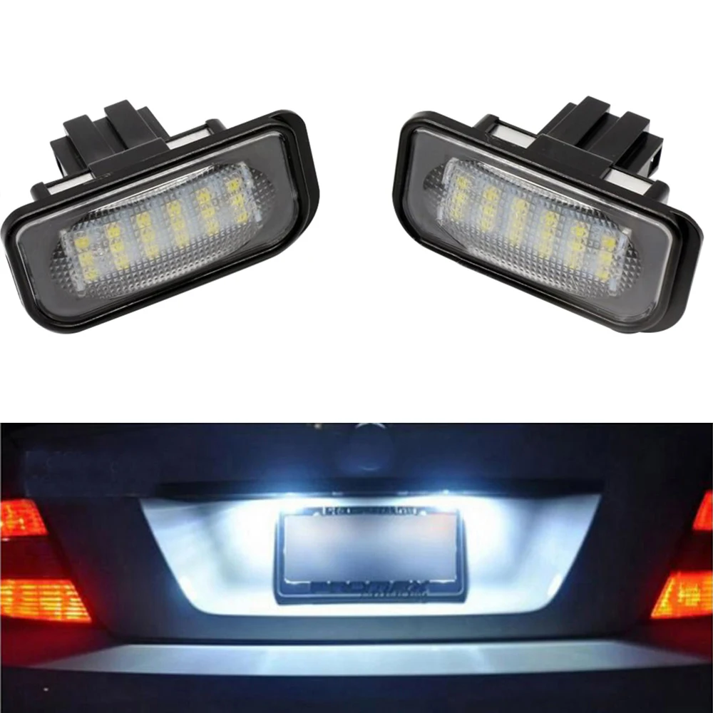 2x 18-SMD Светодиодный Освещение номерного знака для Mercedes Benz C-Class W203 Sedan SL-Class R230 CLK-Class