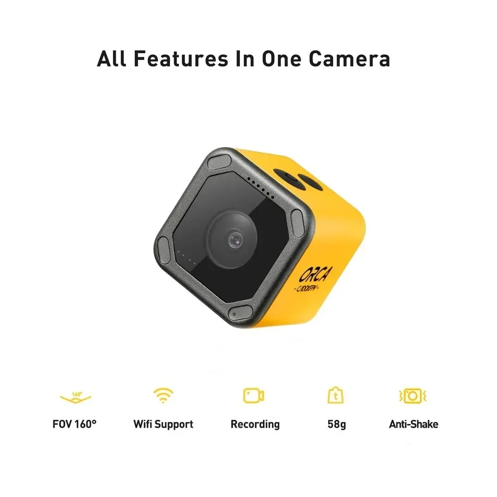 Caddx орка 4K HD Запись Мини FPV камера с углом обзора 160 градусов WiFi стабилизатор DVR