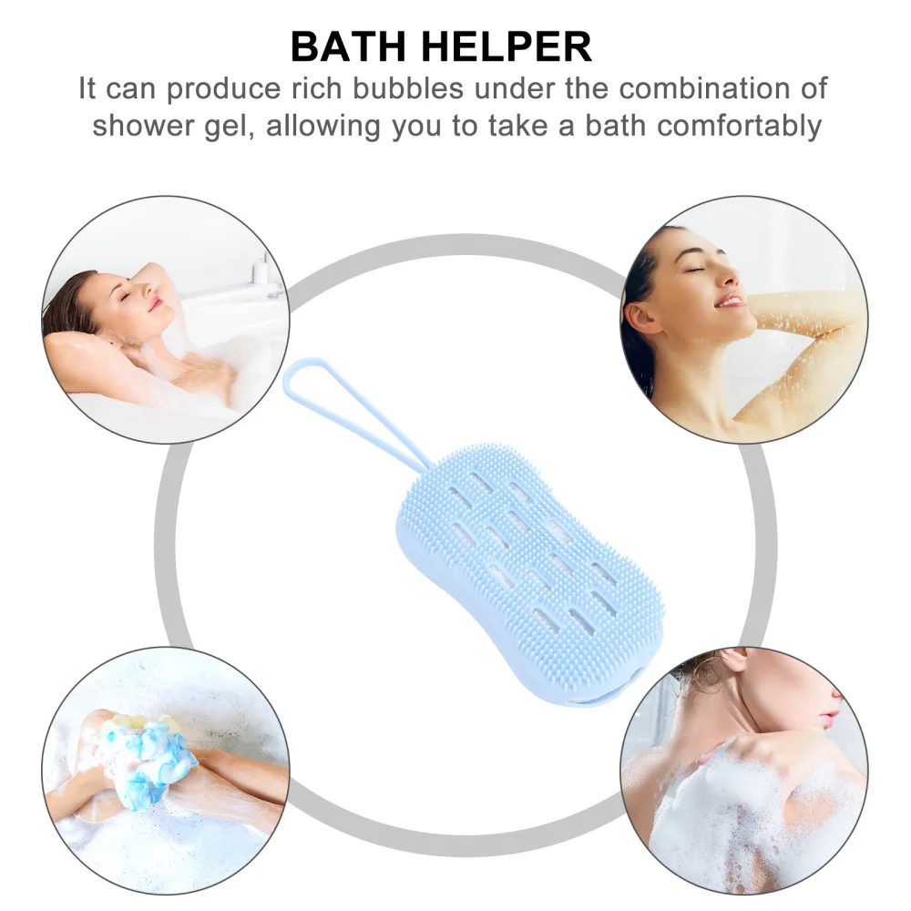 

1pc Practical Bubble Bath Brush Strong Rub Mud Brush Sponge Bath Brush