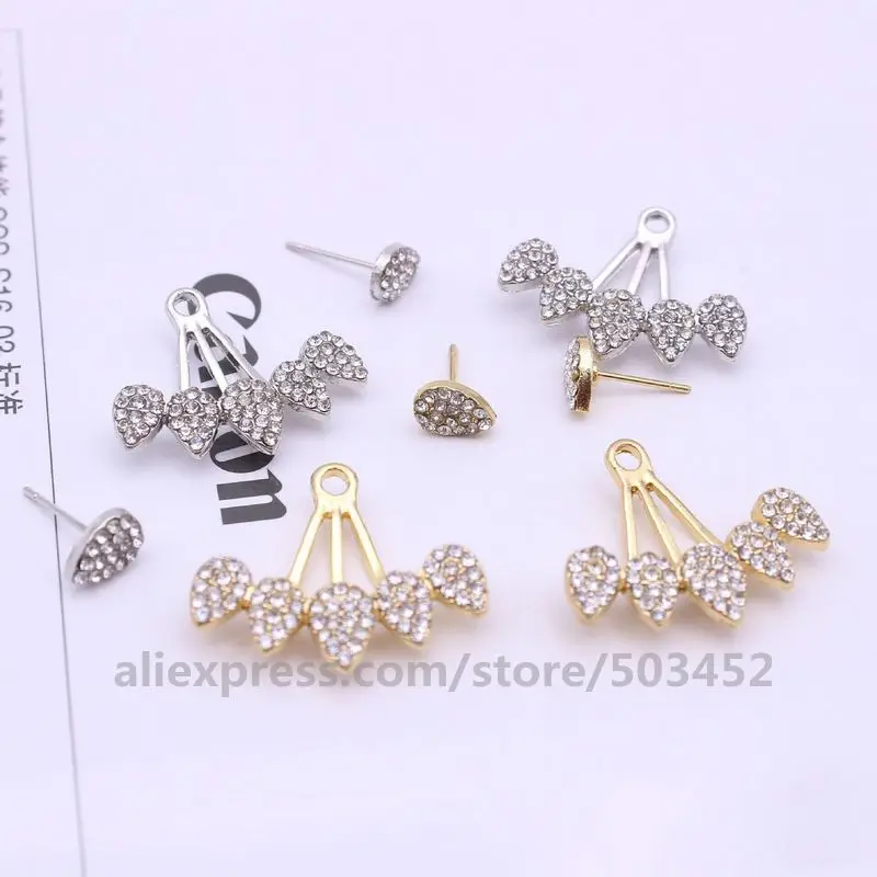 120pcs/lot New Stud Earrings Lady Crystal Gifts Grace Women Accessories Water Droplets For | Украшения и аксессуары