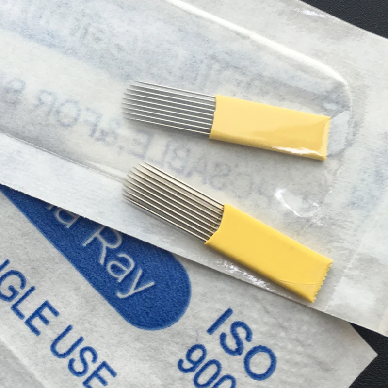 

Microblading Shading Blades Tattoo Needles DOUBLE ROW Fog Brow 3D Eyebrow blades aiguille agujas for 3D Fog Eyebrow & Lip Tattoo