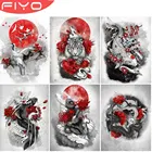 Картина для вышивки стразами FIYO, сделай сам, искусственное животное, полная квадратнаякруглая, черная, красная Алмазная вышивка крестиком, домашние Висячие картины