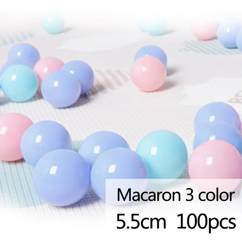 macaron3-100-5.5cm Экологичная забавная игрушка океанские шары Красочные Мягкие пластиковые волнистые шарики водный бассейн надувной мяч открытый детский плавательный Яма игрушки на открытом воздухе - Цвет: macaron3-100-5.5cm