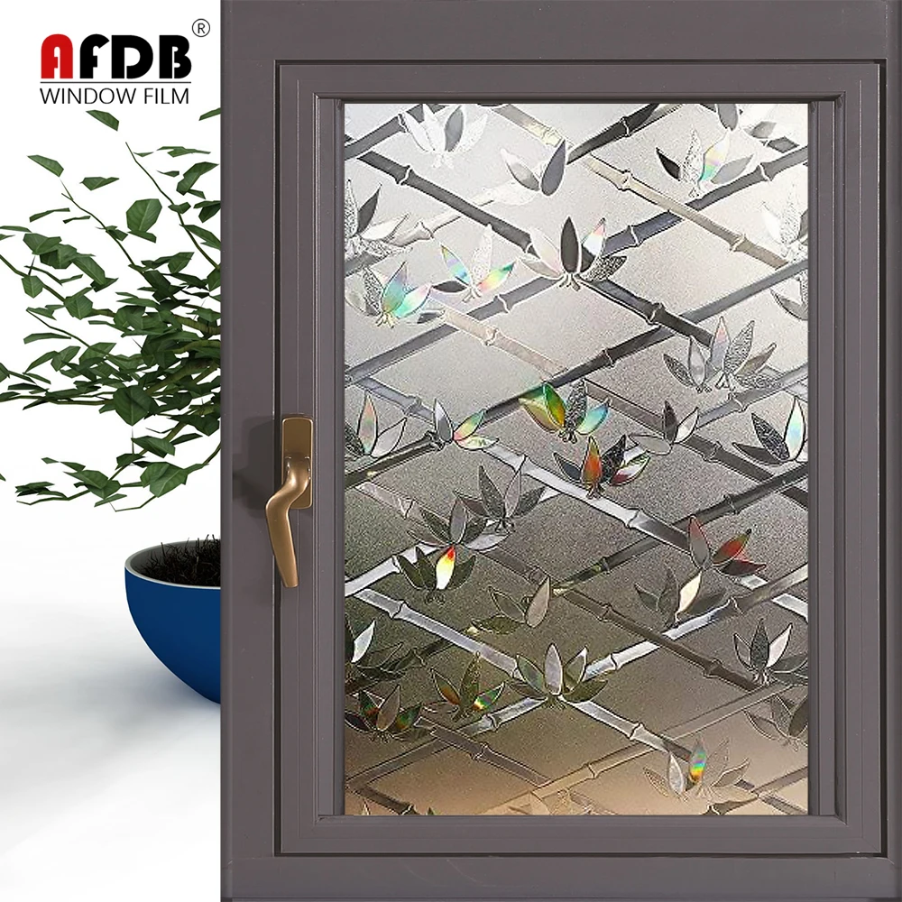 

AFDB Privacy Window Film 3D Non Toxic Static Decoration for UV Rejection Heat Control Energy Saving Privacy Glass Stickers