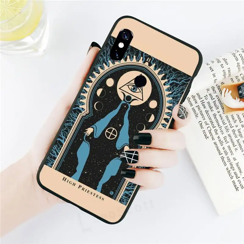 

Witches moon Tarot Mystery totem Phone Case black For Xiaomi Redmi mi note 7 8t 9 9t 9s 8 10 10t 11 pro lite K20 max 3