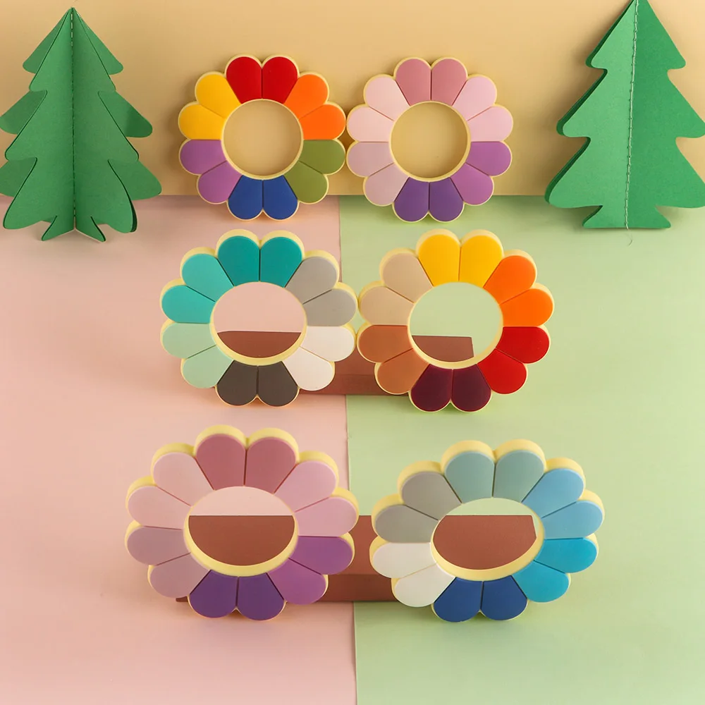 Sunrony-mordedor de flores de colores de silicona, cuentas de dentici&oacute;n para beb&eacute;, accesorios DIY, 1 ud.-1
