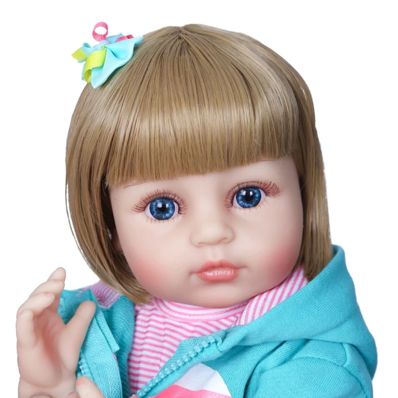 

22" Lifelike Realistic Doll Soft Vinyl Silicone Toddler Babies Lovely Girl Accompany Toy Birthday Christmas Gifts