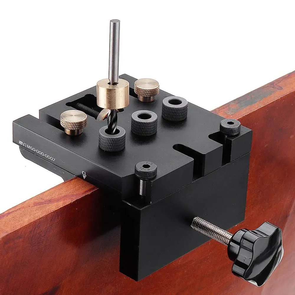 

Drillpro 3 In 1 Dowelling Jig 6/8/10/15mm Wood Drilling Guide Locator Adjustable Dowel Jig Kit For DIY Woodworking Tool