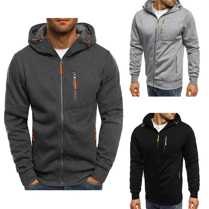 

Spring Men's Jackets Hooded Coats Casual Zipper Sweatshirts Male Tracksuit Fashion Jacket Mens Clothing Outerwear