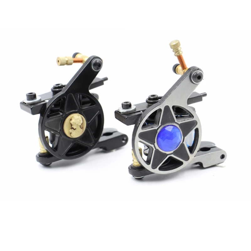 

Newest Wire Cutting 10 Wrap Coils Tattoo Machine For Liner And Shader Black Color Iron Tattoo Supplies Free Shipping