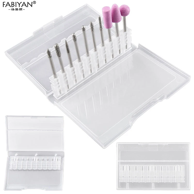 Прозрачный контейнер для маникюрных инструментов 10/20/30 отверстий|Принадлежности