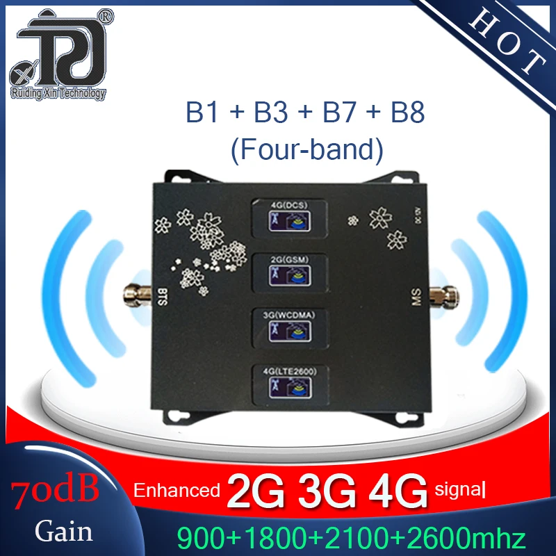 Ремешок 4g для России! Четырехдиапазонный усилитель сотовой связи 900/1800/2100/2600 2G3G4g