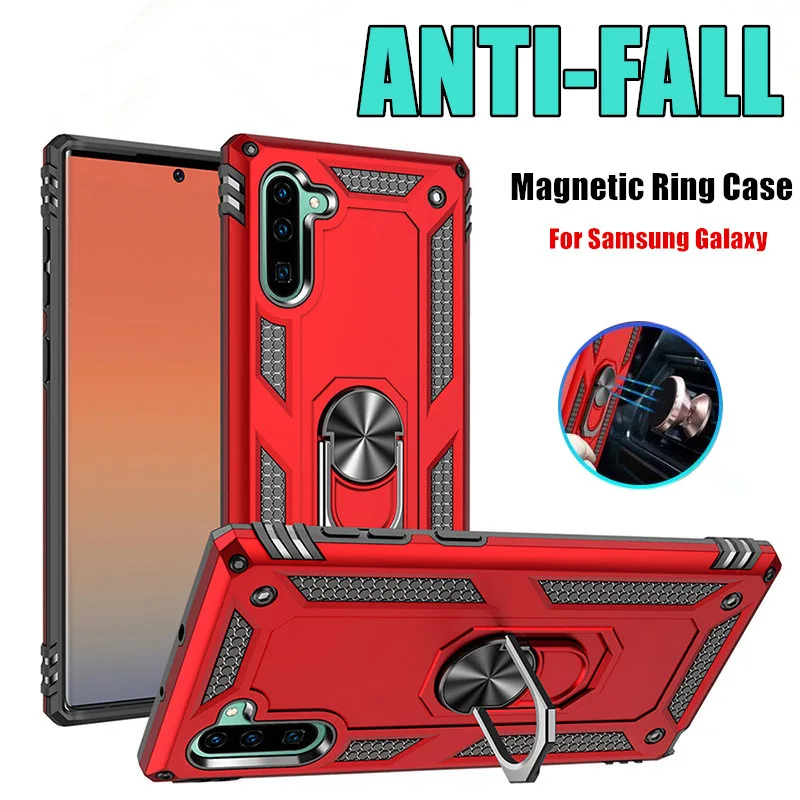 Противоударный чехол для телефона samsung Galaxy S8 S9 S10 Plus S10e Note 8 9 10 A30 A50 A70 подставка с