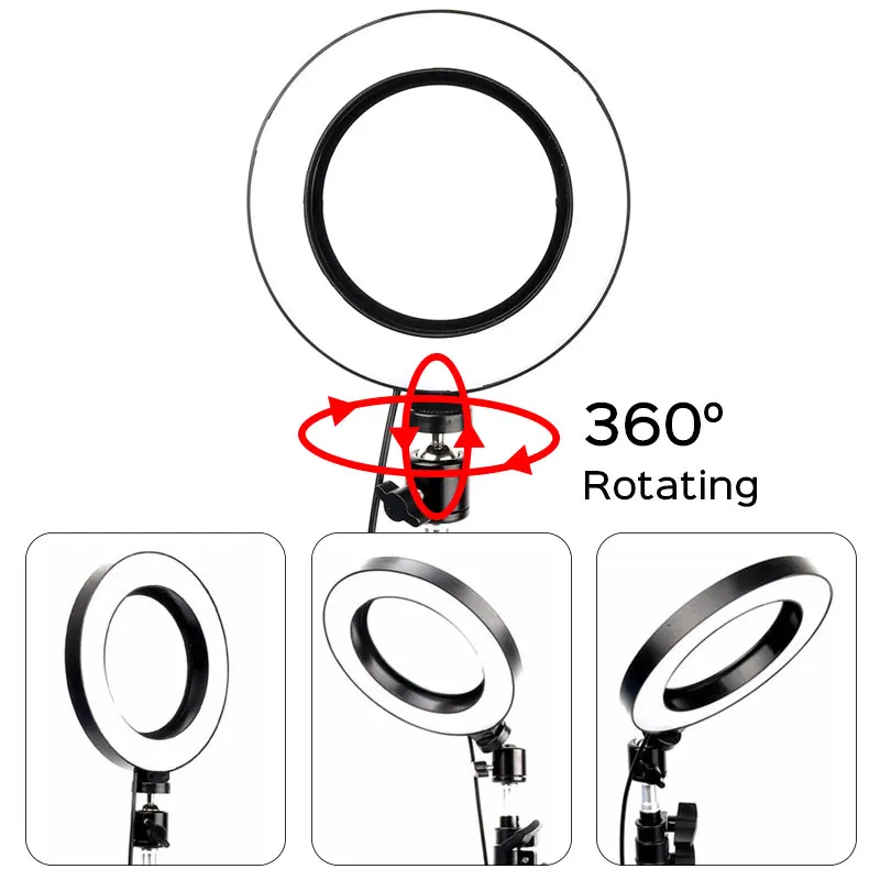 Кольцевой светильник двухцветная лампа с регулируемой яркостью 10 дюймов 26 см со