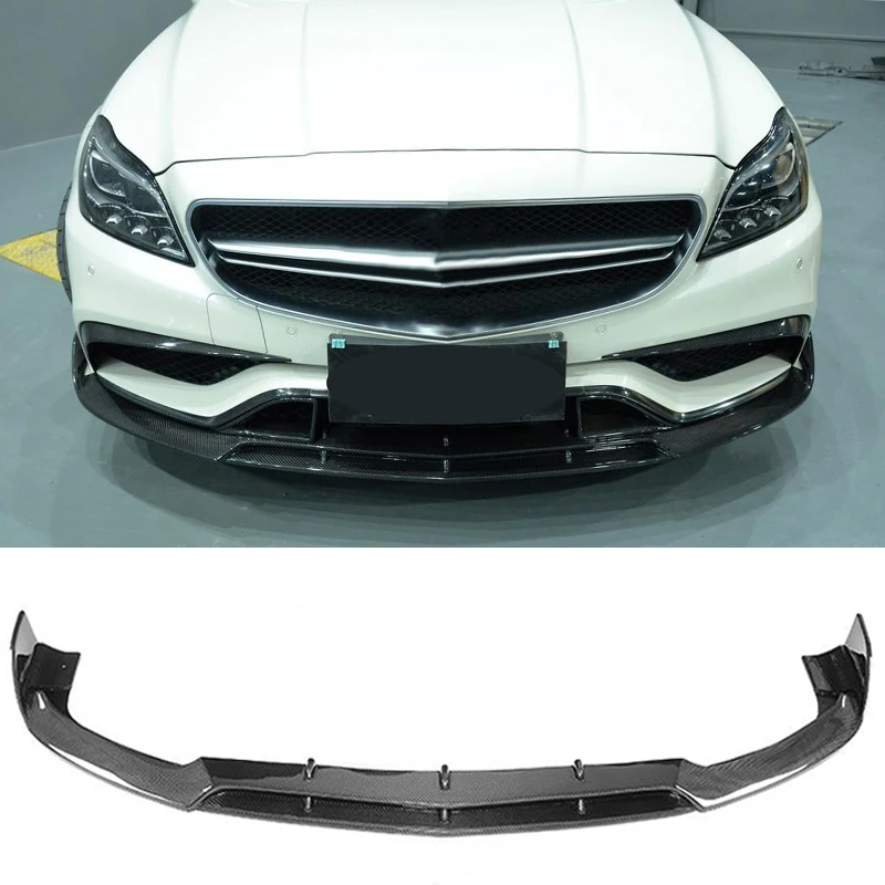 Автомобильный передний бампер CLS Class из углеродного волокна спойлер для Mercedes Benz