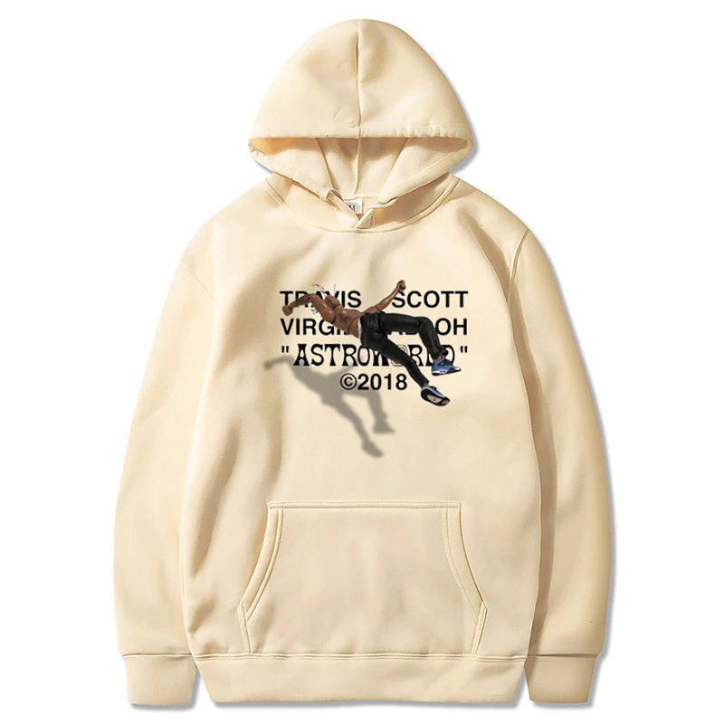 

2021Off White Travis Scott Hoodie Men's Hip Hop Streetwear Fashion Cartoon High Quality Long Sleeve Unisex Hooded Sweatshirt