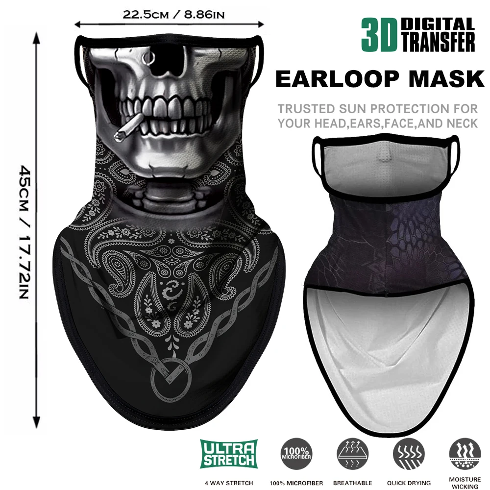 Мужская/женская ветрозащитная велосипедная маска-шарф