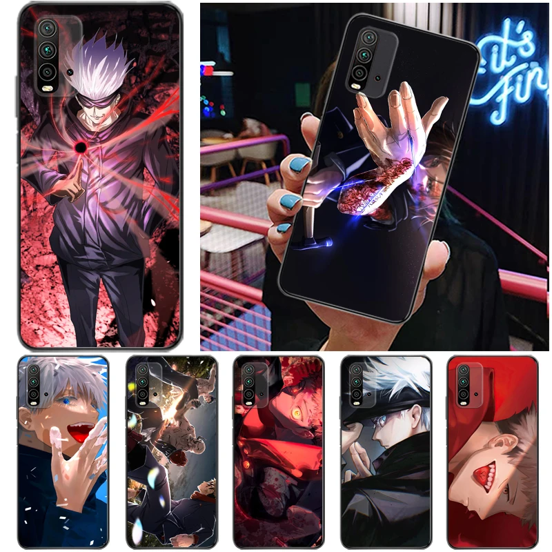 

Jujutsu Kaisen Satoru Gojo Sukuna Yuji Itadori Fushiguro Megumi Phone Case For Xiaomi Redmi 9 9T 9A 9C Pro Soft TPU Cases