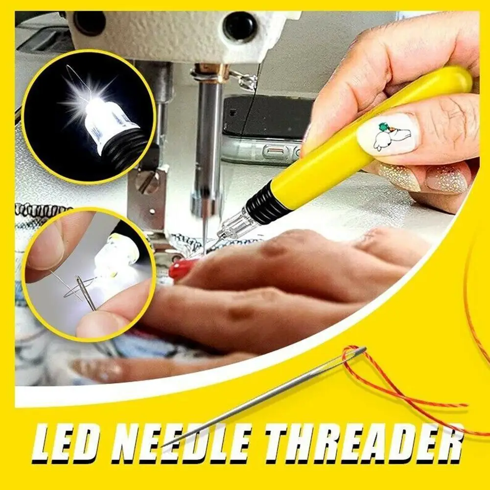 

Lighted Needle Threader Sewing Threads Home Hand Machine Device Fast Needle Threader DIY Sewing Tools Dropshipping