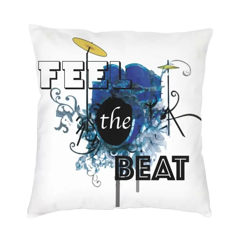 

Feel The Beat Square Pillow Cover Home Decorative Popular Music Cushion Cover Pillowcase For Sofa Double-sided Printing
