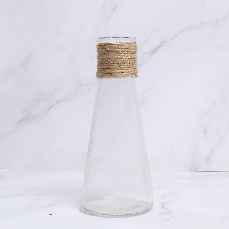 Скандинавские стеклянные вазы для гостиной украшение стола прозрачная бутылка