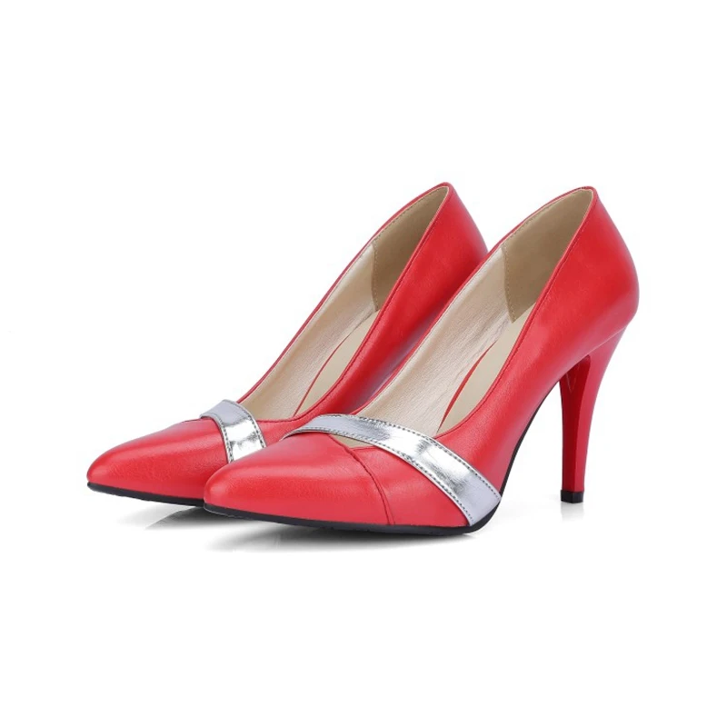 Женские туфли с острым носком однотонные лодочки на высоком тонком каблуке 2020 см