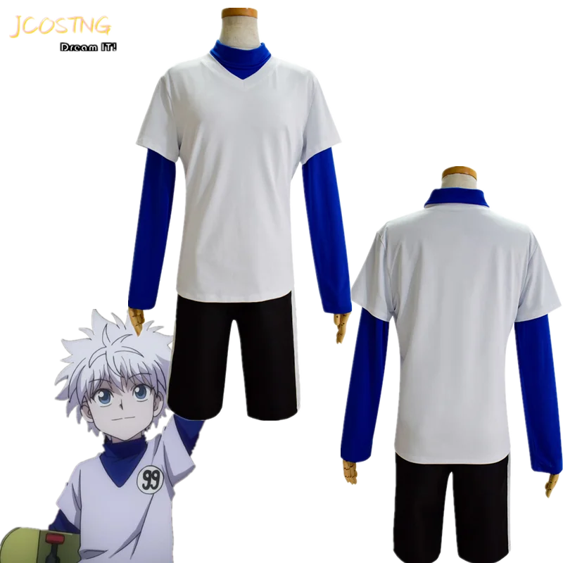 Популярный костюм для косплея аниме Hunter X Killua Zoldyck мужчин женщин и детей наряды на
