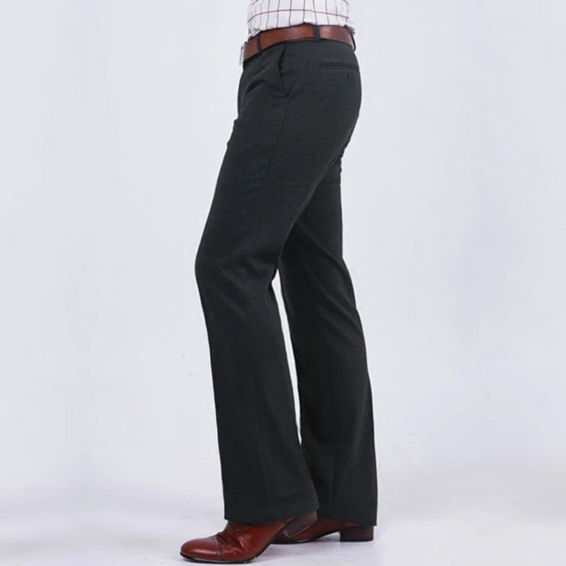 Брюки мужские шерстяные расклешенные повседневные деловые облегающие Костюмные