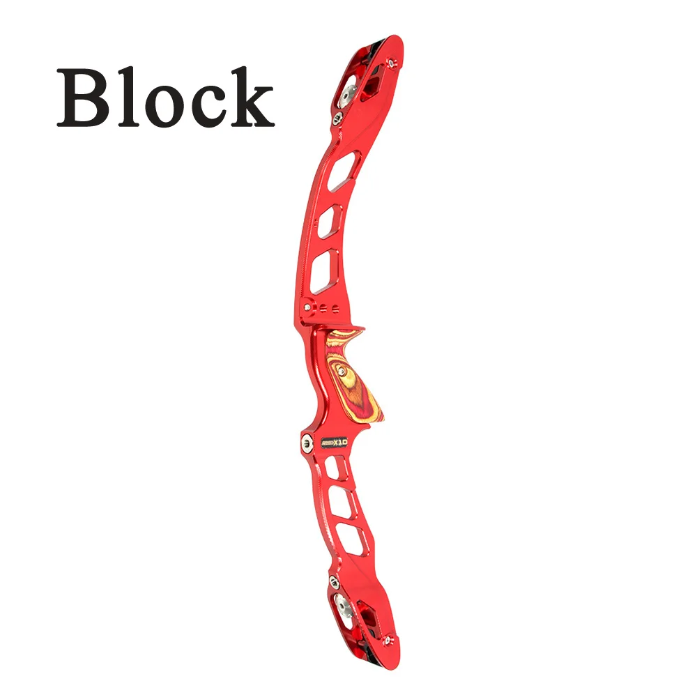 Red Block system Sanlida стрельба из лука чудо X10 высокого класса изогнутый лук стояк 2" CNC мишень ILF стояк деревянная ручка правая рука стрельба Спорт - Цвет: Red Block system