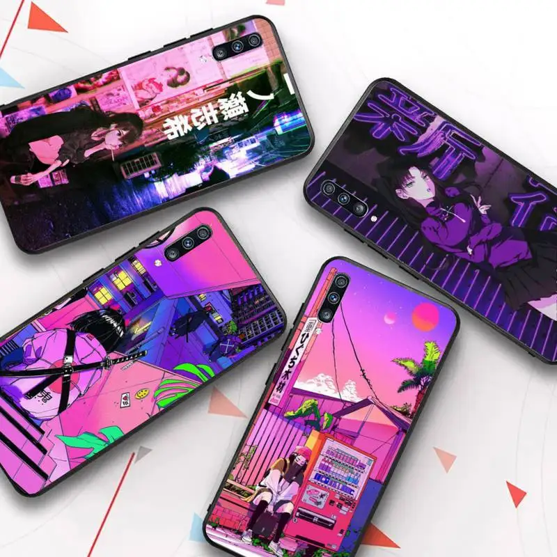 

Vaporwave Glitch Anime Phone Case for Samsung Galaxy A 51 30s a71 Soft Cover for A21s A70 10 A30