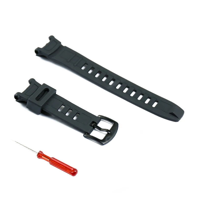 Resin strap men's pin buckle for Casio PRG-130Y PRW-1500 outdoor sports waterproof rubber strap ladies watch band
