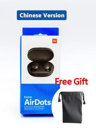 Chinese Version Xiaomi Redmi Airdots TWS Bluetooth 5,0 наушники стерео беспроводные басы шумоподавление с микрофоном свободные Наушники управление AI - Цвет: Chinese Version