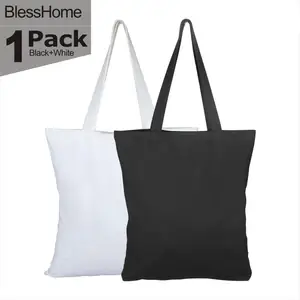 BlessHomeВысококачественные холщовые хозяйственные сумки, многоразовая хлопковая продуктовая сумка Eco для автомобиля