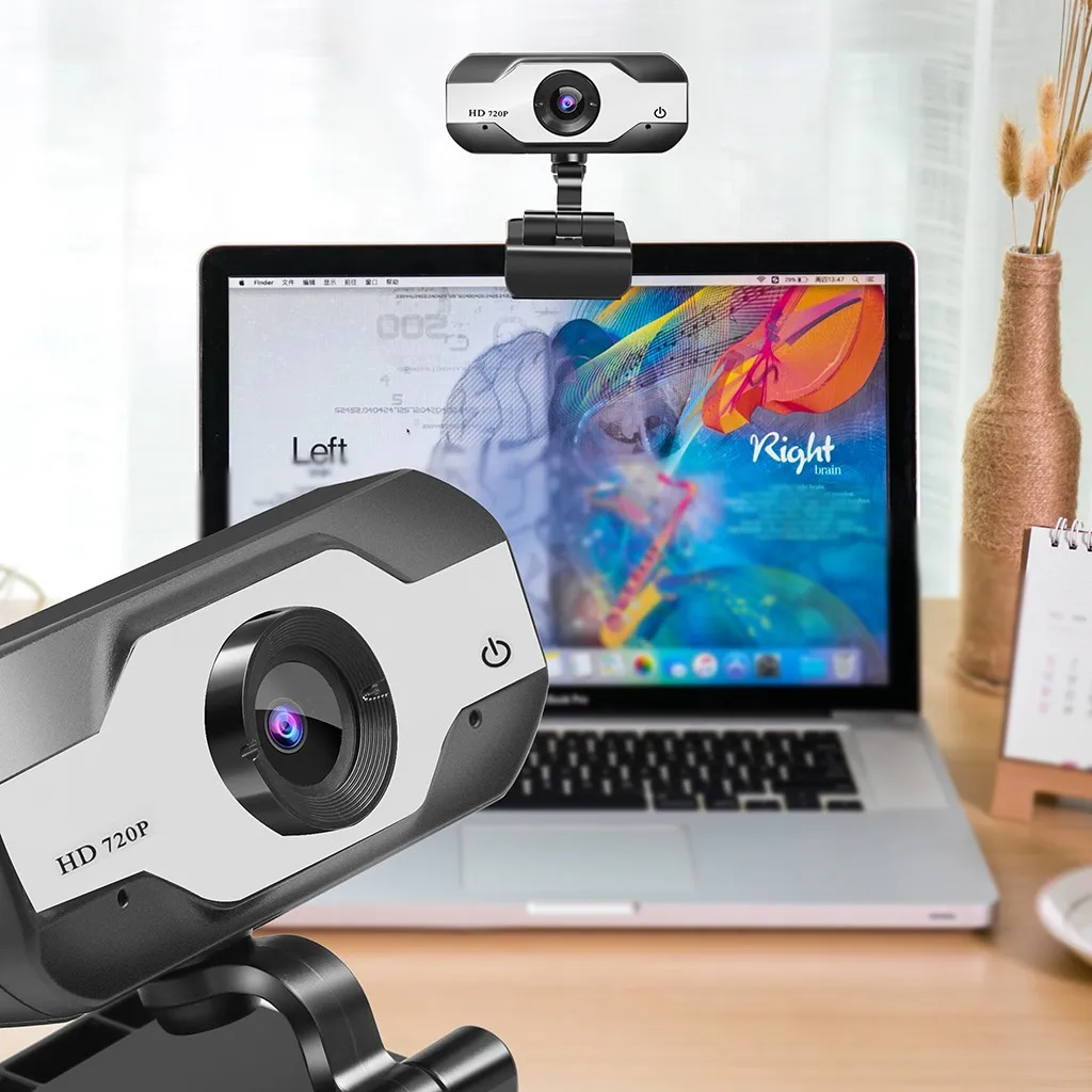 

720P HD Megapixels USB2.0 Webcam Camera with MIC Clip-on for Computer PC Laptop
