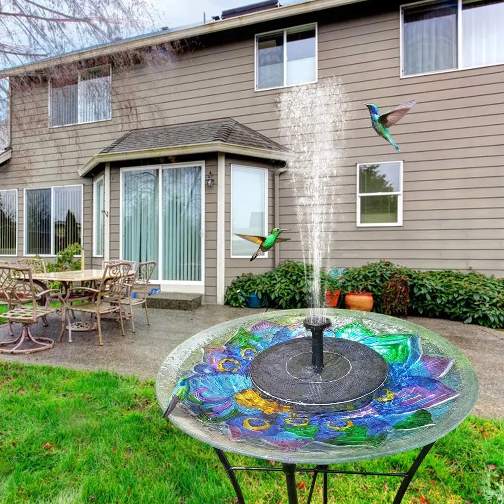 

Floating Solar Fountain Garden Waterfall Fountain Pool Pond Bird Bath Solar Panel Powered Fountain Water Pump Garden Decoration