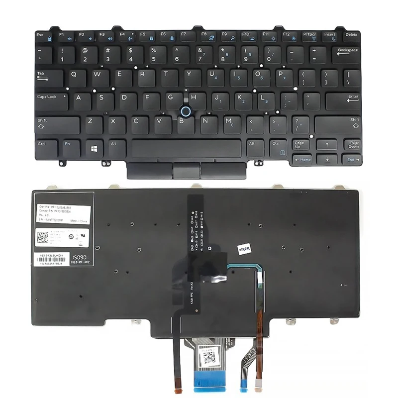 Новая клавиатура для ноутбука DELL Latitude E5450 E5470 E7450 E7470 США раскладка с подсветкой