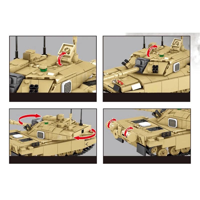 

Mailackers Military Survival War Challenger 2 Main Battle Tank Building Blocks Military Weapon Model Bricks Toys For Children