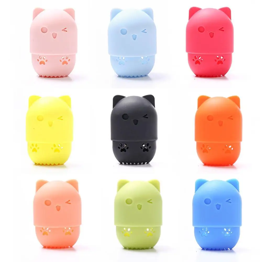 Котенок Красота пудра слоеного блендера держатель Губка Макияж яйцо сушки чехол