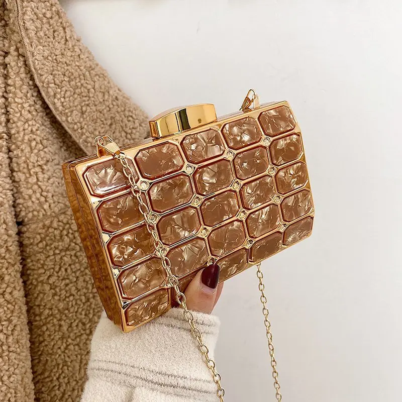 

Сумка кросс-боди Женская на цепочке, дизайнерская Маленькая кожаная сумка на плечо, жесткие универсальные Роскошные кошельки и сумочки, 2021