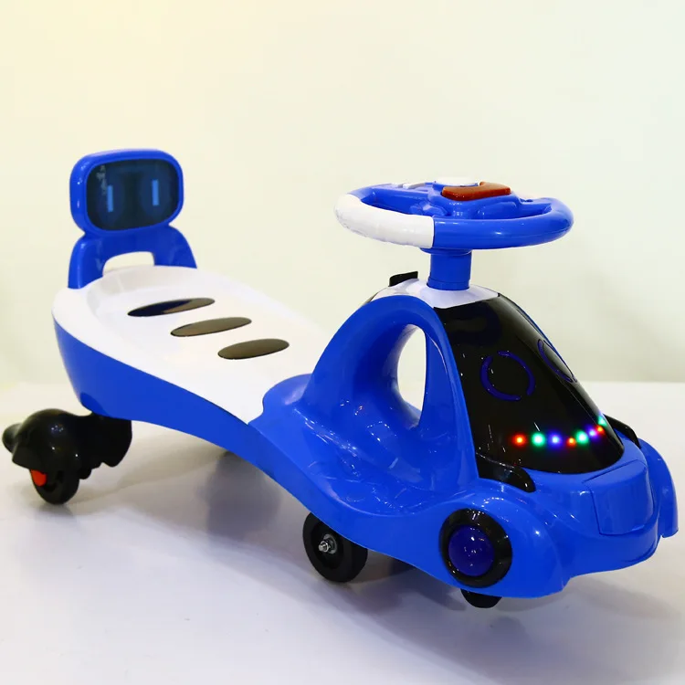 

Children's four-wheel swing car 2-5 years old mute wheel with music baby scooter
