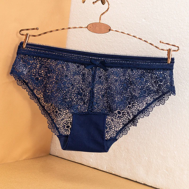 

Женское нижнее белье, сексуальные кружевные штанишки модные перфорированные открытые туфли; Удобные трусы с низкой посадкой со средней пос...