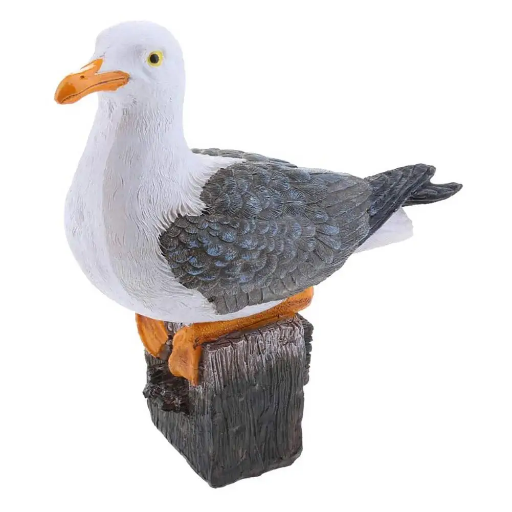 

1PCS Garden Bird Statue Small Seagulls Décor Birds Figurines Ornaments Animal Garden Statue Bird Sculpture For Indoor Outdoor