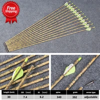 7 4 mm diameter 30 inches spine 340 pure carbon arrow for compoundrecurve bow archery hunting shooting
