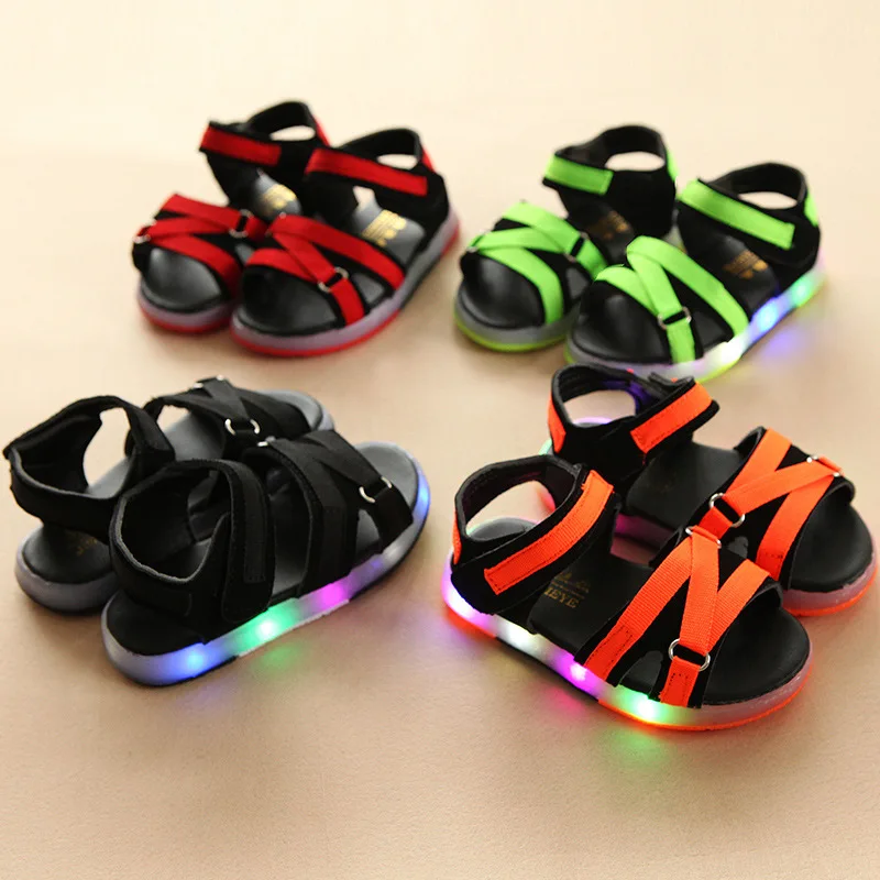 Fashion Glowing LED Lighted Children Sandals Hot Sales HIgh Quality Classic Kids Shoes Cute Lovely Baby Girls Boys Sneakers enlarge
